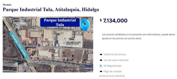 Terreno en venta en Parque Industrial Atitalaquia, Atitalaquia, Hidalgo