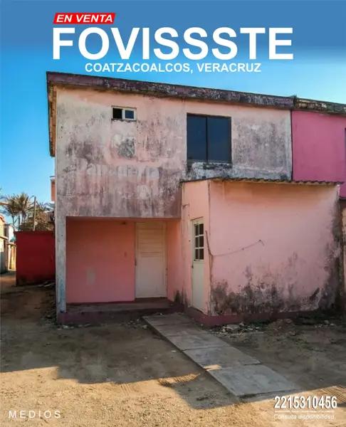 REMATE DE CASA EN FOVISSSTE, COATZACOALCOS, CERCA A PLAZA FORUM, NEGOCIABLE, SOLO CONTADO