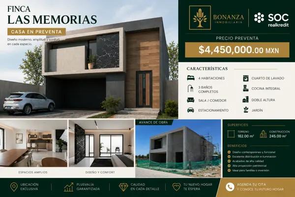 Finca las Memorias Atlixco,  4 habitaciones. $4,450,000
