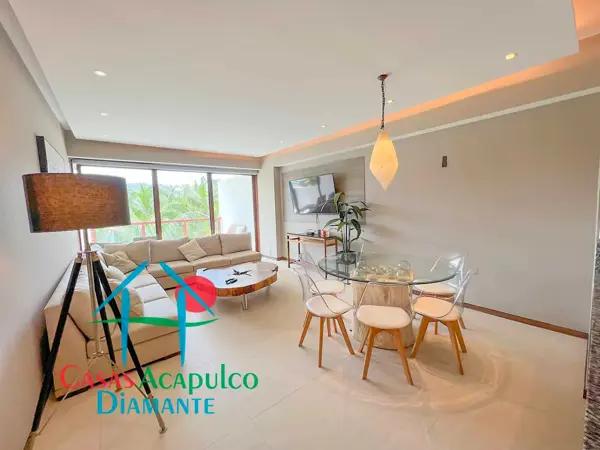 Departamento con 3 recámaras y terraza con vista a las áreas comunes
