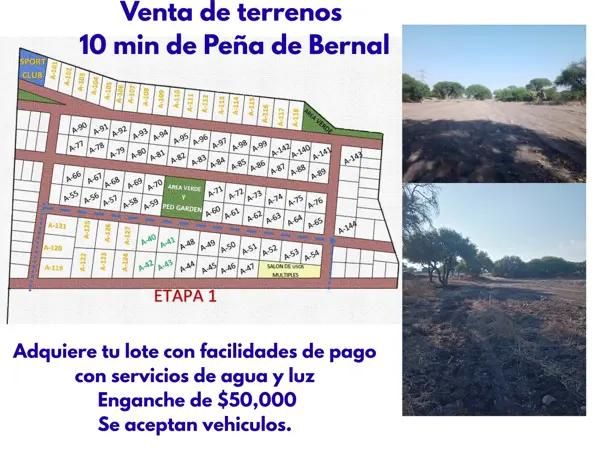 Terrenos en venta a 10 min de Peña de Bernal
