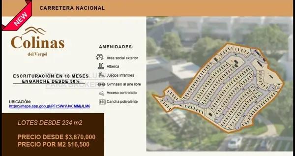 Terrenos en PREVENTA en COLINAS DEL VERGEL en Zona Sur de Monterrey Nuevo León Terrenos en PREVENTA en COLINAS DEL VERGEL en Zona Sur de Monterrey Nuevo León