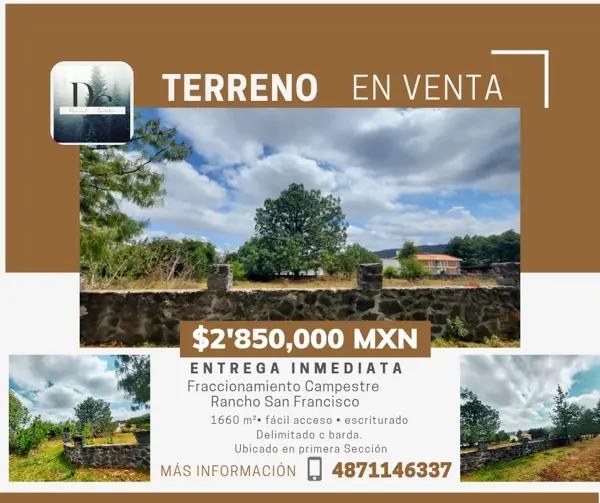 Terreno en venta en Huasca de Ocampo, Fraccionamiento Campestre con amenidades exclusivas!