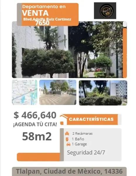 DEPARTAMENTO EN CONJUNTO URBAN TLALPAN
