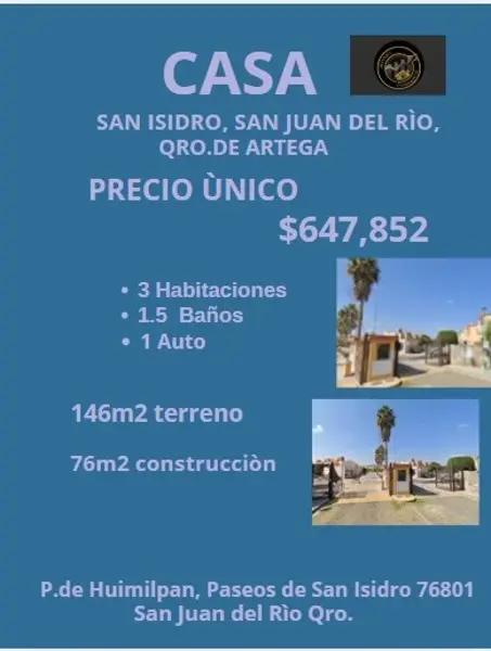 CASA EN SAN ISIDRO SAN JUAN DEL RÌO QRO.