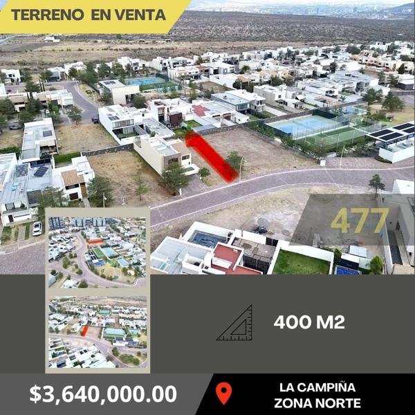 TERRENO EN VENTA EN LA CAMPIÑA CLUSTER 5 TERRENO EN VENTA EN LA CAMPIÑA CLUSTER 5