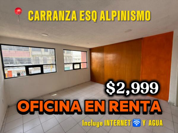 OFICINA EN RENTA EN SEGUNDO PISO SOBRE CARRANZA ESQ ALPINISMO EN SAN BUENAVENTURA TOLUCA
