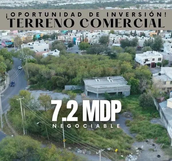 ESPECTACULAR TERRENO COMERCIAL PLANO EN ESQUINA EN VENTA UBICACION PRIVILEGIADA GPE NL