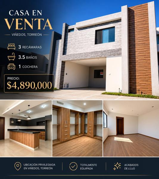 Casa en venta en Los Viñedos, Torreón, Coahuila de Zaragoza Casa en venta en Los Viñedos, Torreón, Coahuila de Zaragoza