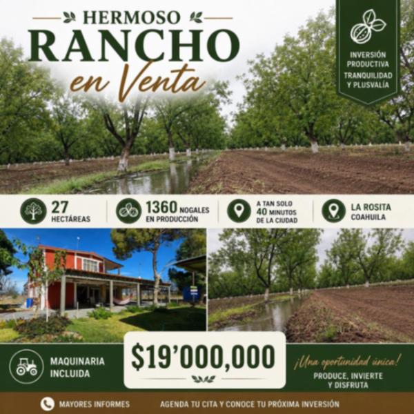 Finca-Rancho en venta en La Rosita, Torreón, Coahuila de Zaragoza