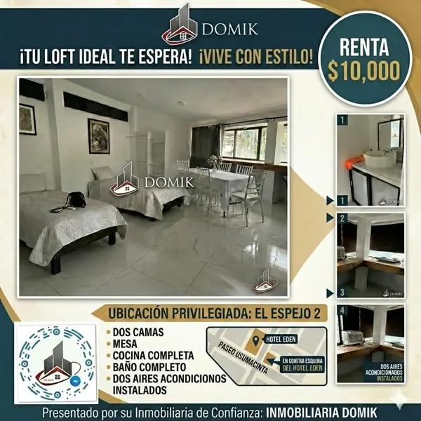 Departamento en renta en El Espejo 1, Centro, Tabasco
