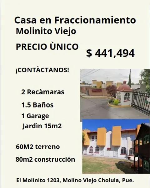 CASA EN AV. EL MOLINITO HACIENDA EL MORAL SAN ANDRÈS CHOLULA