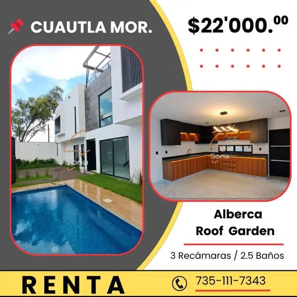 Casa en renta en Volcanes de Cuautla, Cuautla, Morelos