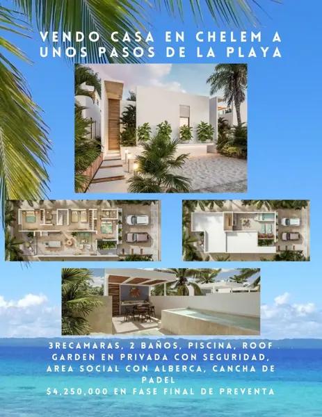 Casa en Preventa en Chelem, Progreso: Espacio, Comodidad y Tranquilidad