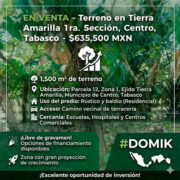 Terreno Residencial en Venta en Tierra Amarilla, Centro, Tabasco Terreno Residencial en Venta en Tierra Amarilla, Centro, Tabasco