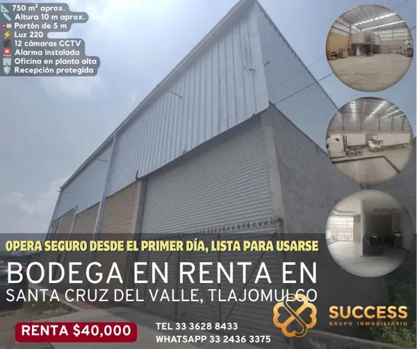 Bodega en Renta – Santa Cruz del Valle, Tlajomulco