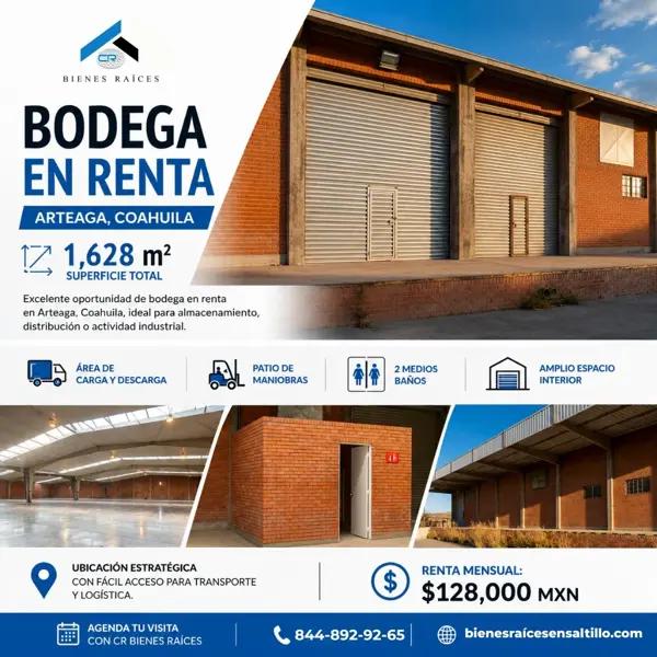 BODEGA EN RENTA EN ARTEAGA, COAHUILA