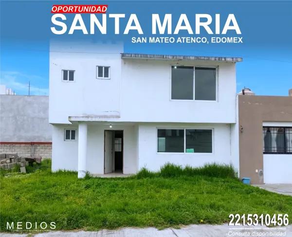REMATE DE CASA EN SAN MATEO ATENCO, MEX A MIN DEL AEROPUERTO DE TOLUCA, NEGOCIABLE