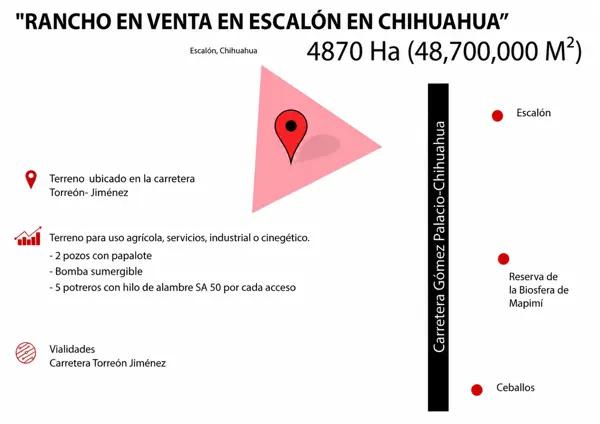 RANCHO EN VENTA EN ESCALON, CHIHUAHUA, CHIH