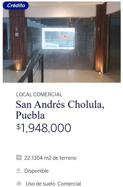 Local en remate en San Andrés Cholula Centro, San Andrés Cholula, Puebla