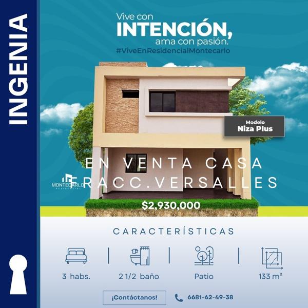 Casa en Venta en Versalles Residencial, Ahome - Perfecta Ubicación y Espacios Amplios