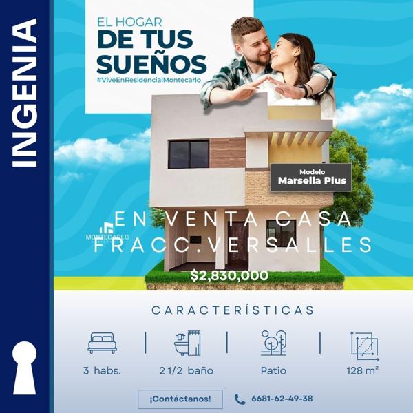 Casa en venta en Versalles Residencial, Ahome - Oportunidad en Sinaloa