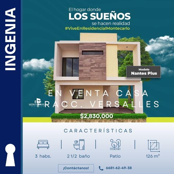 Casa en Venta en Versalles Residencial Ahome Sinaloa