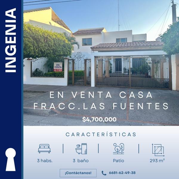 Casa en Venta en Las Fuentes, Ahome - Espaciosa y con Excelente Ubicación