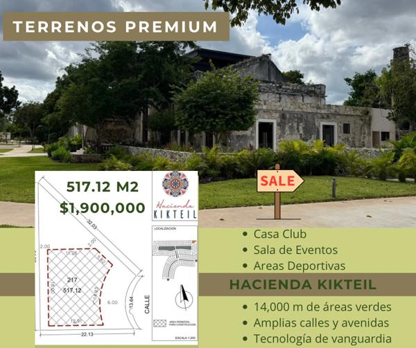 Terreno en venta en Mérida, Yucatán en privada Hacienda Kikteil