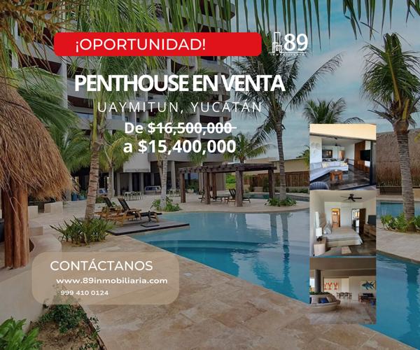 Penthouse en Venta en Bocamar en la Playa de Uaymitún