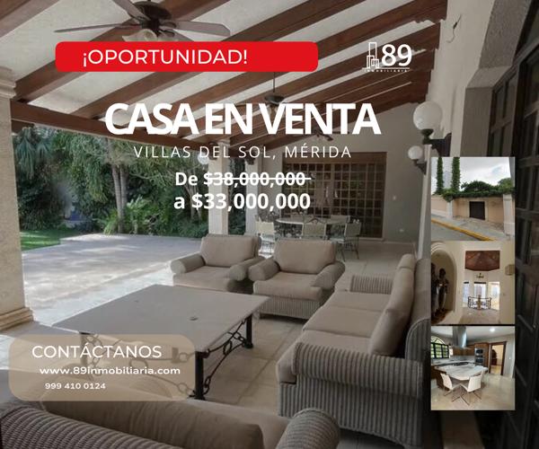 Casa en Venta y Renta en Mérida, en Villas del sol