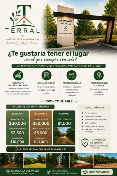 Terrenos en Venta en Arbolada del Valle | Financiamiento Accesible y Alta Plusvalía