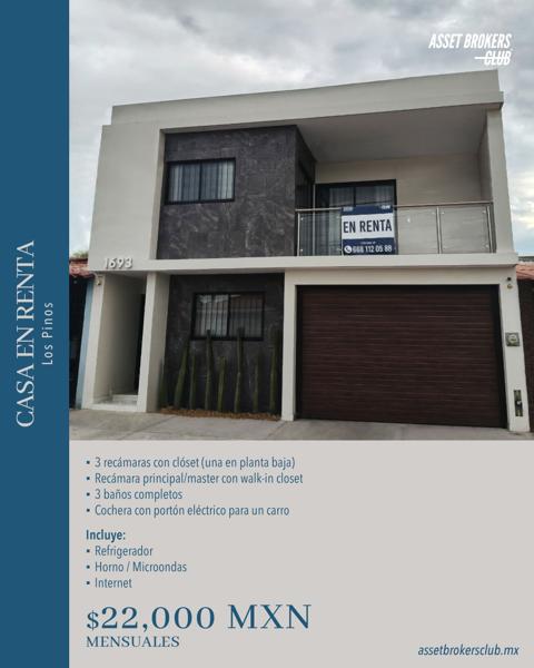 CASA EN RENTA LOS PINOS