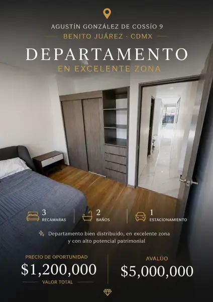 DEL VALLE SUR | DEPARTAMENTO DE 3 RECÁMARAS EN UNA DE LAS MEJORES ZONAS DE CDMX