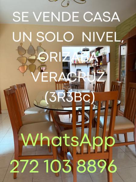 CASA UN SOLO  NIVEL, CENTRO DE ORIZABA VERACRUZ (3R3Bc)