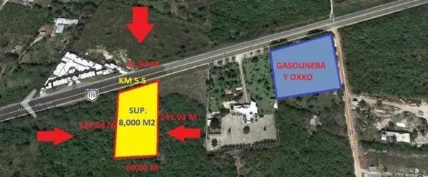 TERRENO UBICADO SOBRE CARRETERA MERIDA A MOTUL, EN KM. 5.5,  PARA DIFRERENTES USOS, MERIDA, YUCATAN.
