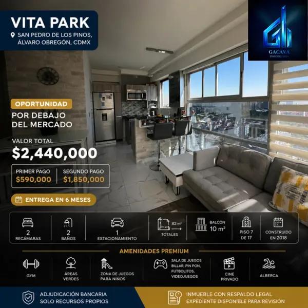 DEPARTAMENTO EN VITA PARK-ALBERCA, GYM, CINE PRIVADO- A PRECIO ESPECIUAL | CON RECURSOS PROPIOS J.H.