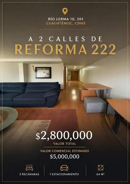 DEPARTAMENTO EN RÍO LERMA, CUAUHTÉMOC — ZONA PREMIUM CDMX | CON RECURSOS PROPIOS. JH DEPARTAMENTO EN RÍO LERMA, CUAUHTÉMOC — ZONA PREMIUM CDMX | CON RECURSOS PROPIOS. JH