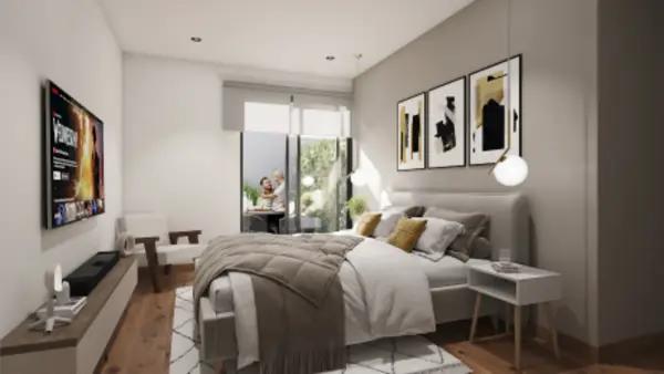 Departamento en preventa colonia Narvarte Poniente, 3 rec, 2 baños, 2 estacionamientos, roof común