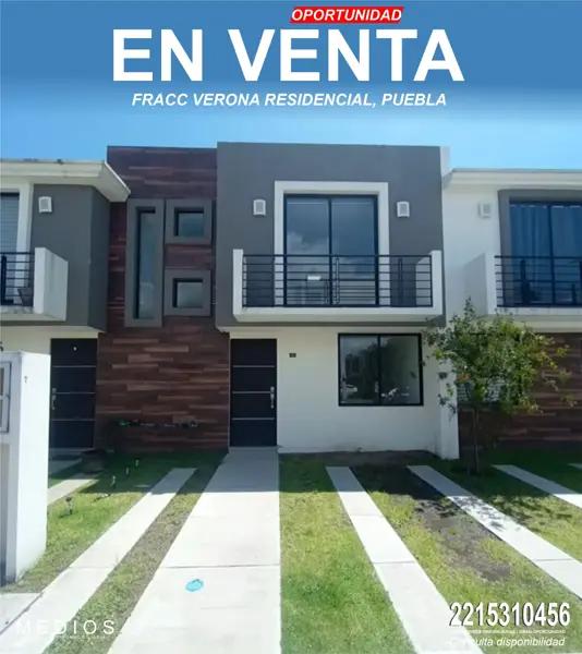 CASA EN LIQUIDACION EN VERONA RESIDENCIAL, PUEBLA CERCA AL OUTLET, PRECIO NEGOCIABLE