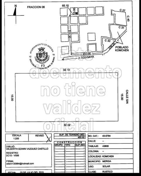 De oportunidad Terreno en Komchen De oportunidad Terreno en Komchen