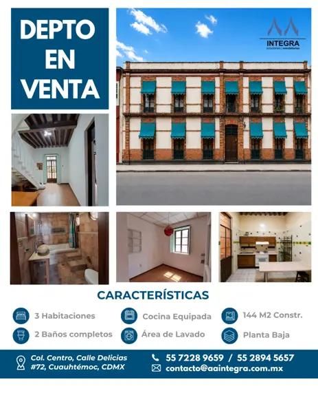 Departamento en Venta en Cento Histórico. Departamento en Venta en Cento Histórico.
