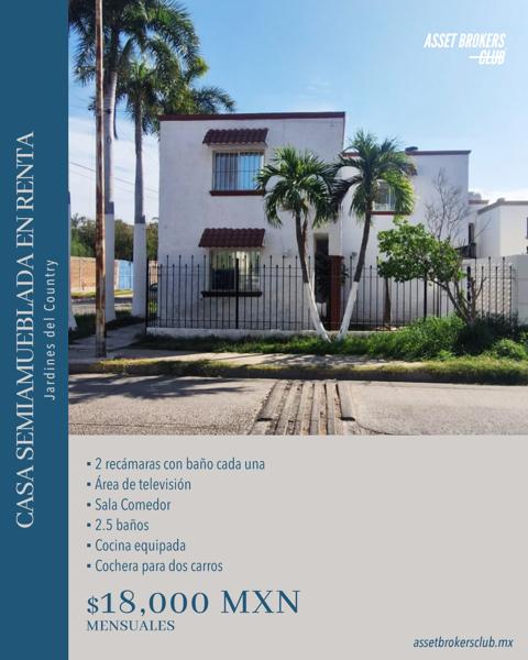 CASA EN RENTA JARDINES DEL COUNTRY