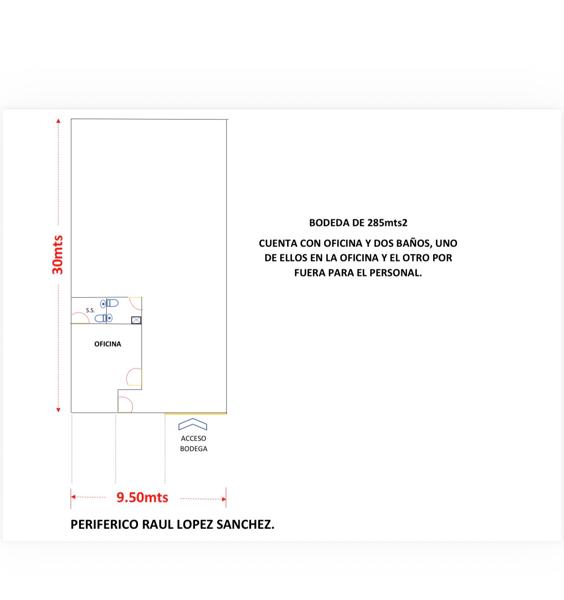Bodega en periferico con mucho trafico  precio 21000 mas iva