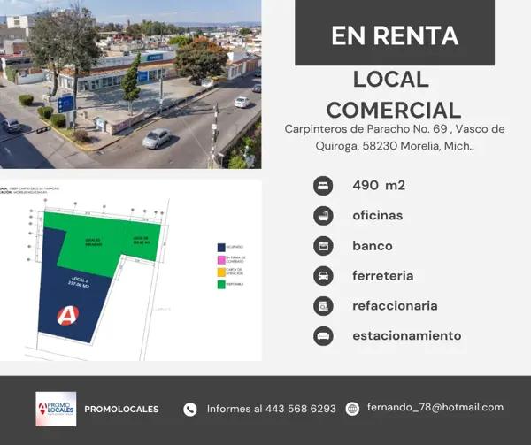 ¡ATENCIÓN MORELIA! 
Tu negocio merece estar en la mejor ubicación: Carpinteros de Paracho
