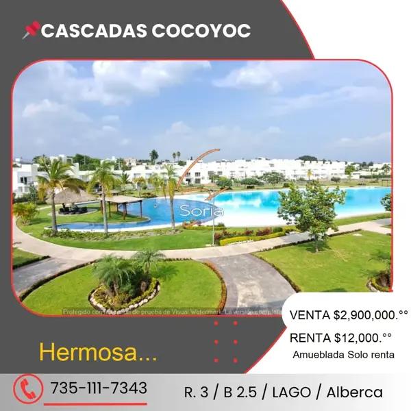 CASA EN CASCADAS COCOYOC MORELOS  RENTA O VENTA