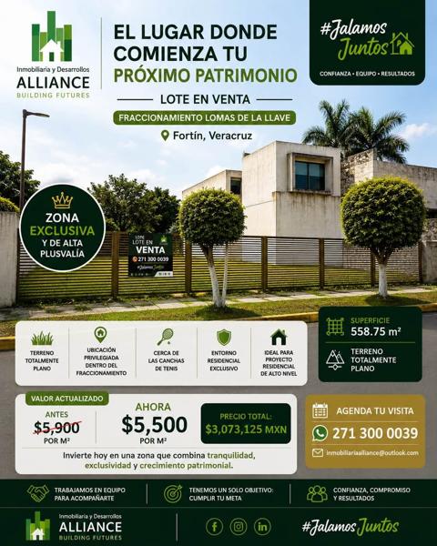 Venta de Lote en Fraccionamiento en Fortín Veracruz