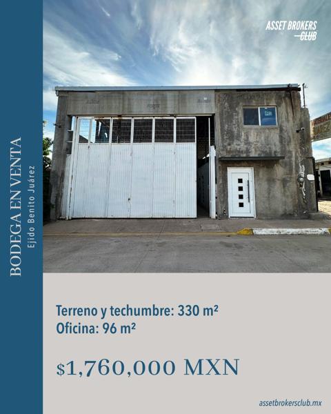 BODEGA EN VENTA EJIDO BENITO JUÁREZ