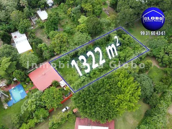 Terreno en venta Ranchería Guineo 1A sección 1,322 m2 muy cerca del Periférico (Soriana San Joaquín)