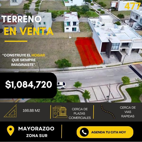Terreno en venta en El Mayorazgo Residencial, León, Guanajuato